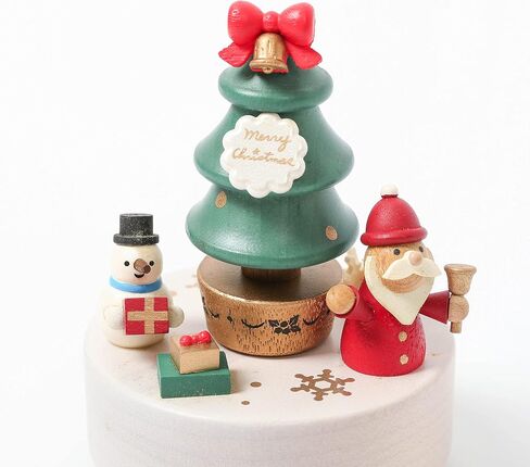 WOODERFUL LIFE Wooden Mini-Rack Turn Music Box | Mini Rack - Xmas Tree | 1036110 | Hand Carved Elaborate Design from Sustainable Forest | Plays - The Twelve Days of Christmas in Saudi Arabia