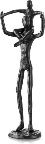 Sziqiqi Dad Birthday Gifts for Father - Dad Daughter Son Iron Statue Father Childs Love Sculpture Decoration for Fathers Day Wedding Christmas Figurine Memorial Gifts for New Dad Stepdad Son Husband in Saudi Arabia
