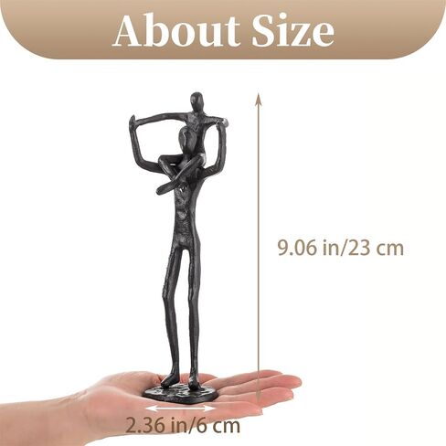 Sziqiqi Dad Birthday Gifts for Father - Dad Daughter Son Iron Statue Father Childs Love Sculpture Decoration for Fathers Day Wedding Christmas Figurine Memorial Gifts for New Dad Stepdad Son Husband in Saudi Arabia