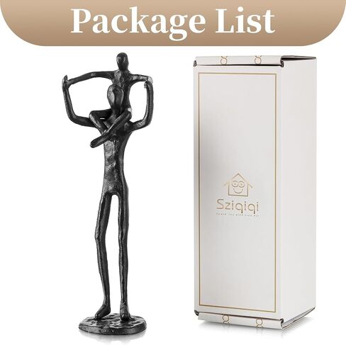 Sziqiqi Dad Birthday Gifts for Father - Dad Daughter Son Iron Statue Father Childs Love Sculpture Decoration for Fathers Day Wedding Christmas Figurine Memorial Gifts for New Dad Stepdad Son Husband in Saudi Arabia