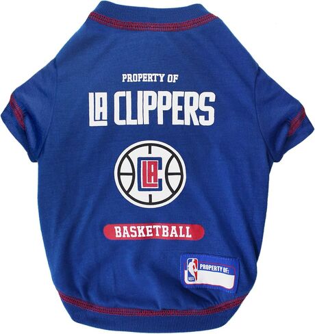 Pets First Cute Dog T-Shirt, X-Small - NBA Los Angeles Clippers Dog & Cat Shirt with Basketbal Team Logo. A Comfortable & Fashionable Yet Durable Pet Outfit, Blue (LAC-4014-XS) in Saudi Arabia