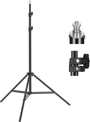 LAPGOOD Light Stand 2M/ 78'' Aluminum Photography Tripod Stand Black for Studio Photography, Light Flash, Softbox, Reflector in Kuwait