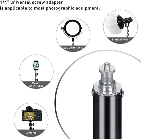 LAPGOOD Light Stand 2M/ 78'' Aluminum Photography Tripod Stand Black for Studio Photography, Light Flash, Softbox, Reflector in Kuwait