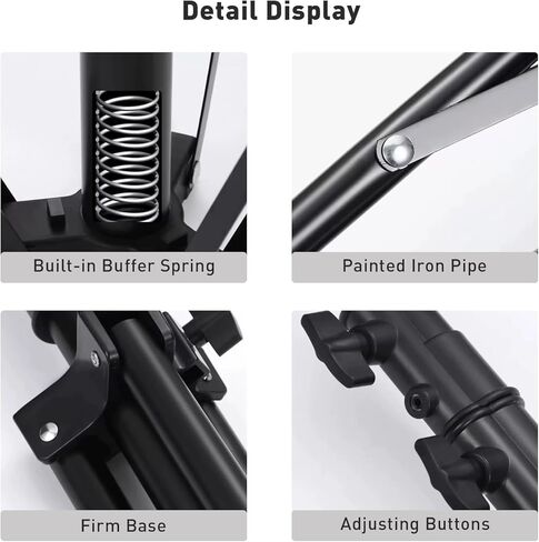 LAPGOOD Light Stand 2M/ 78'' Aluminum Photography Tripod Stand Black for Studio Photography, Light Flash, Softbox, Reflector in Kuwait