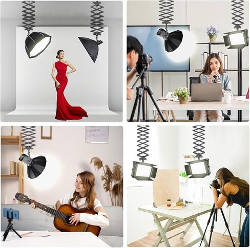 GIJUANRING 2M Pantograph Studio Photography Ceiling Rail System for Photography Studio Video Strobe Light, Monolight, Softbox(2 Packs) in Kuwait