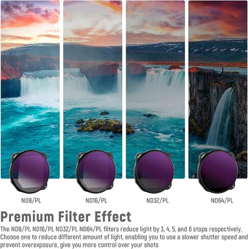 NEEWER ND Lens Filter Set Compatible with DJI Mavic 3, 4-Pack ND/PL Polarized Lens Filters, ND8/PL, ND16/PL, ND32/PL, ND64/PL Filter Only for Mavic 3 / Mavic 3 Cine Drones Accessories in Saudi Arabia