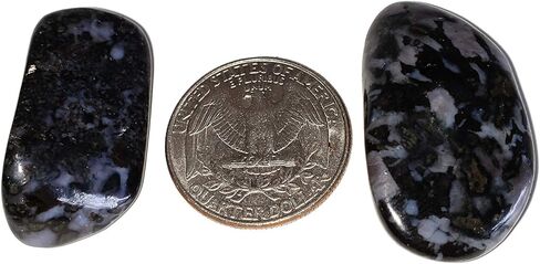 مجموعة من 2 قطعة ميستيك ميرلينيت كبيرة من الدرجة ايه ايه، عينات من الاحجار الكريمة الكريستالية العلاجية الطبيعية المصقولة والمصقولة من مدغشقر in Kuwait