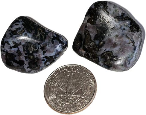 مجموعة من 2 قطعة ميستيك ميرلينيت كبيرة من الدرجة ايه ايه، عينات من الاحجار الكريمة الكريستالية العلاجية الطبيعية المصقولة والمصقولة من مدغشقر in Kuwait