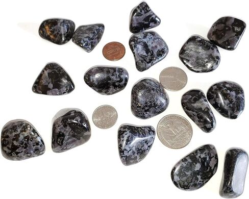 مجموعة من 2 قطعة ميستيك ميرلينيت كبيرة من الدرجة ايه ايه، عينات من الاحجار الكريمة الكريستالية العلاجية الطبيعية المصقولة والمصقولة من مدغشقر in Kuwait