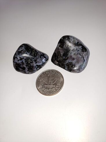 مجموعة من 2 قطعة ميستيك ميرلينيت كبيرة من الدرجة ايه ايه، عينات من الاحجار الكريمة الكريستالية العلاجية الطبيعية المصقولة والمصقولة من مدغشقر in Kuwait