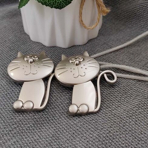 مجموعة اربطة ستائر من قطعتين، اربطة ستائر مغناطيسية معدنية بتصميم وجه قطة كبيرة مضحكة، اربطة ستائر مزخرفة للستائر، اكسسوارات ديكور للمنزل والمكتب والاماكن الخارجية in Kuwait