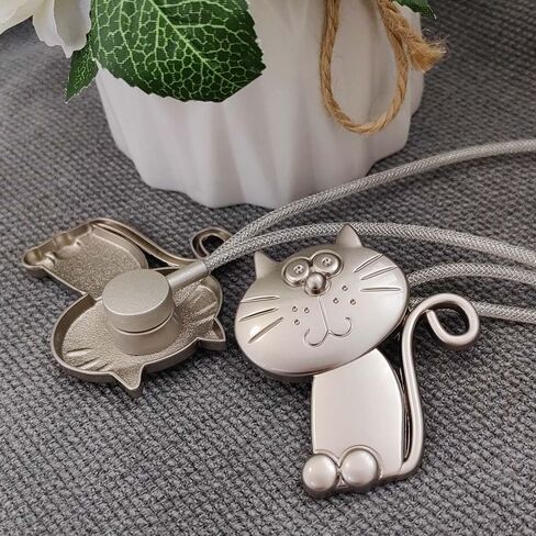 مجموعة اربطة ستائر من قطعتين، اربطة ستائر مغناطيسية معدنية بتصميم وجه قطة كبيرة مضحكة، اربطة ستائر مزخرفة للستائر، اكسسوارات ديكور للمنزل والمكتب والاماكن الخارجية in Kuwait