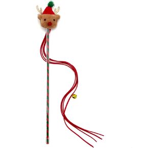 Christmas Cat Wand Toy for Cats, Xmas Cat Gift Box, Interactive Kitten Toys for Indoor Cats, Cat Feather Toys with Bell for Christmas (Christmas Tree) in Kuwait