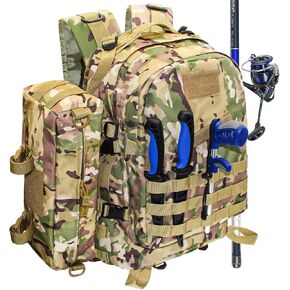 مجموعة شنطة ظهر للصيد من ديلاي مكونة من قطعتين، شنطة تخزين ادوات الصيد، شنطة جانبية مع حامل صنارة، شنطة صيد ذبابة لصيد الاسماك والمشي لمسافات طويلة والصيد وركوب الدراجات في المياه المالحة والعذبة in Kuwait