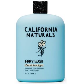 California Naturals Body Wash, Vitamin E Shower Gel Cleanser, Saw Palmetto, Blue Lottus Flower, Natural, Vegan, Paraben & Sulfate Free, Eucalyptus, Bergamont, Orange Blossom, All Skin Types, 12fl oz in Saudi Arabia