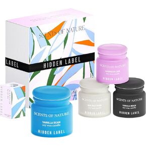 Hidden Label Scented Candles Gifts for Women, Small Soy Candles 4pack Candle Gift Set for Mom Sister Girlfriend, Ideal Gifts for Birthday Valentines Day Mothers Day Christmas(Set 1) in Kuwait