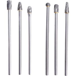 Timunr 6PCS Rotary Aluminum Cut Burr Shank Dia 0.4 In/10 MM Length 5.9 In/150 MM Head Dia 0.25 In/6 MM Carbide Burr in Saudi Arabia