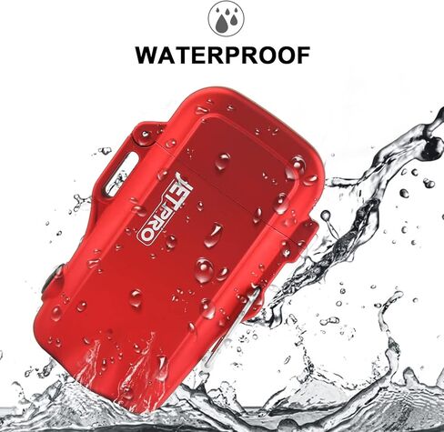 ولاعة JETPRO مقاومة للرياح ولاعة بلازما مزدوجة القوس قابلة لإعادة الشحن ولاعة عديمة اللهب مع صافرة طوارئ وحبل (أسود) in Kuwait