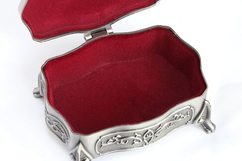 Biddy Murphy Irish Claddagh Pewter Jewelry Box, Love Loyalty Friendship, Made in Ireland in Saudi Arabia