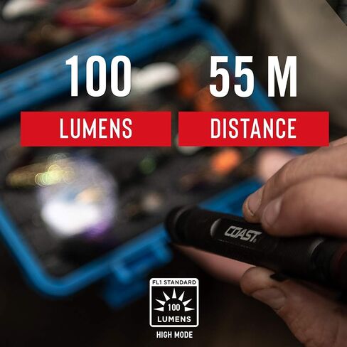 Coast® G22 100 Lumen Bulls-Eye™ Spot Beam LED Penlight, Battery Included in Saudi Arabia