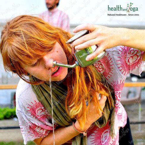 طقم تحسين وعاء نيتي لتدريب الأطفال من هيلث اند يوجا (TM) - وعاء من الفولاذ المقاوم للصدأ غير القابل للكسر - طرف أنف قابل للكسر - ملح نقي 25 قطعة in Kuwait