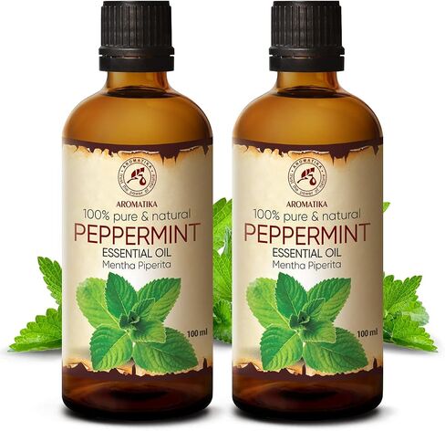 Peppermint Essential Oil 3.4 Fl Oz (100ml) - Mentha Piperita - Home Fragrance - Aromatherapy - 100% Pure & Natural Mint Oil for Body Care - Diffusers - Sauna - Relaxation - Calming in Saudi Arabia