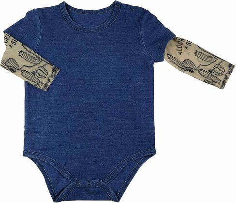 Stephan Baby Snapshirt-Style Diaper Cover with Tattoo Sleeves, Black, 6-12 Months in Kuwait
