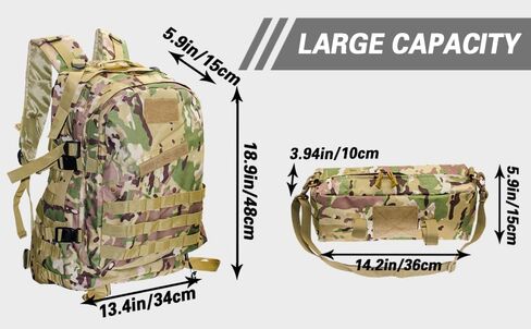 مجموعة شنطة ظهر للصيد من ديلاي مكونة من قطعتين، شنطة تخزين ادوات الصيد، شنطة جانبية مع حامل صنارة، شنطة صيد ذبابة لصيد الاسماك والمشي لمسافات طويلة والصيد وركوب الدراجات في المياه المالحة والعذبة in Kuwait