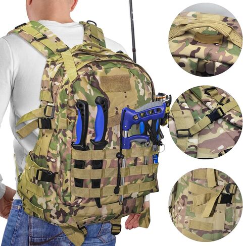 مجموعة شنطة ظهر للصيد من ديلاي مكونة من قطعتين، شنطة تخزين ادوات الصيد، شنطة جانبية مع حامل صنارة، شنطة صيد ذبابة لصيد الاسماك والمشي لمسافات طويلة والصيد وركوب الدراجات في المياه المالحة والعذبة in Kuwait