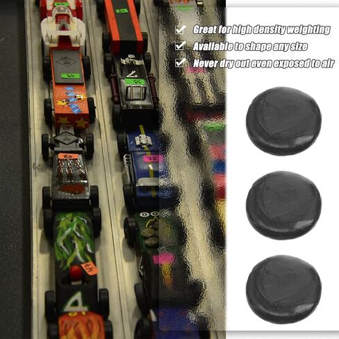 Lounsweer 3 Pcs 3 oz (90g) Tungsten Putty Weight Easy Attach Tungsten Putty Buffer Weight Putty for Easily Tune Car Weight for Fast Speed, Fly Fishing Lure Sinkers, 1 oz Each (Black) in Saudi Arabia