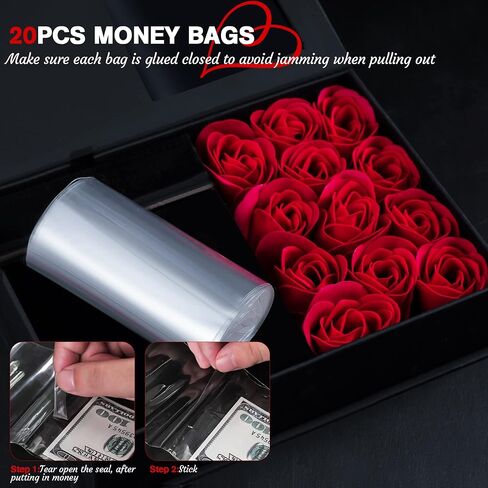 Enhon Valentine Money Box for Cash Gift Pull, Necklace with 100 I Love You Languages Gift Set, Surprise Romantic Gift Box for Wife, Girlfriend, Mother, on Thanksgiving, Christmas, Mother's Day in Saudi Arabia