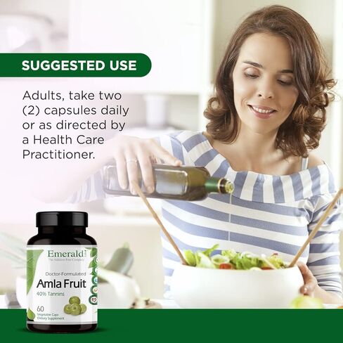 Emerald Labs - Amla Fruit Natural Source Vitamin C 60 Vegetarian Capsules 104874 in Kuwait