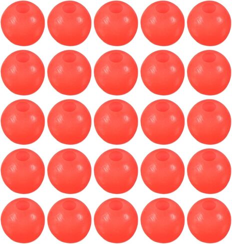 M METERXITY 200 Pcs Glow Fishing Beads - Plastic Luminous Round Soft Bait Egg Lure Rigs Apply to Outdoor Tackle Tool (5mm, Red) in Saudi Arabia