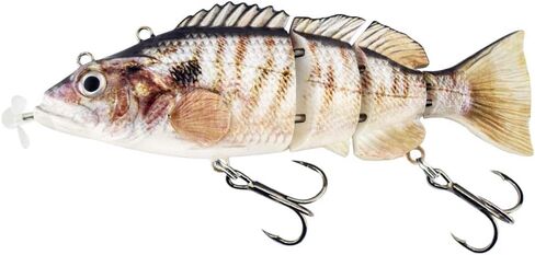 Robotic Swimming Lure,ODS Electric Fishing Lure 4 Segment Jointed Swimbait USB Rechargeable Robotic Lure for Bass Trout Pike in Kuwait