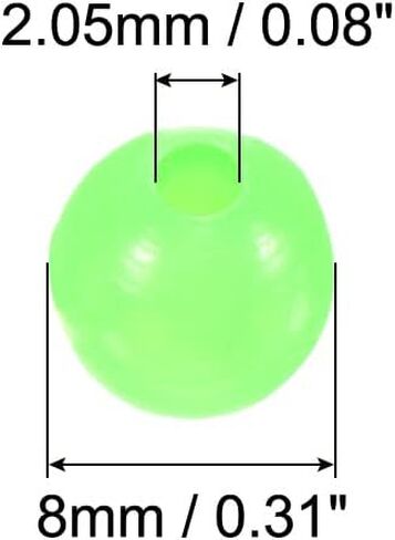 PATIKIL 8mm Fishing Beads, 1000 Pieces Plastic Fishing Bait Eggs Rig Bead Tackle Tool Round, Multicolor in Saudi Arabia