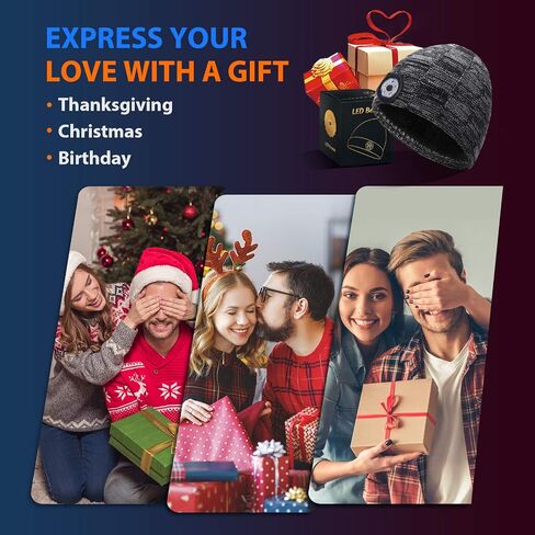 قبعة صغيرة مزودة بإضاءة LED من Stocking Stuffers - هدايا للرجال لعيد الميلاد وغطاء للمصابيح الأمامية وعيد الميلاد وأفكار تبادل الهدايا للأب in Kuwait