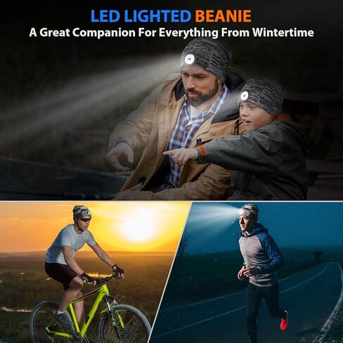 قبعة صغيرة مزودة بإضاءة LED من Stocking Stuffers - هدايا للرجال لعيد الميلاد وغطاء للمصابيح الأمامية وعيد الميلاد وأفكار تبادل الهدايا للأب in Kuwait