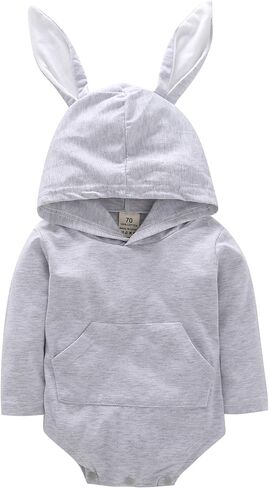 DUBASAM الوليد الرضع طفلة صبي الأرنب مقنعين رومبير الكرتون ثلاثية الأبعاد أرنب هوديي عيد الهالوين عيد الفصح الزي in Kuwait