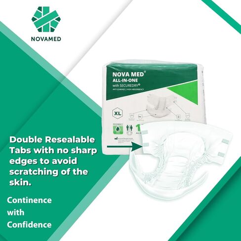 فوط لسلس البول للبالغين من نوفاميد، 15 قطعة في كل عبوة (مقاس XL) - امتصاص 2880 مل... (1) in Kuwait