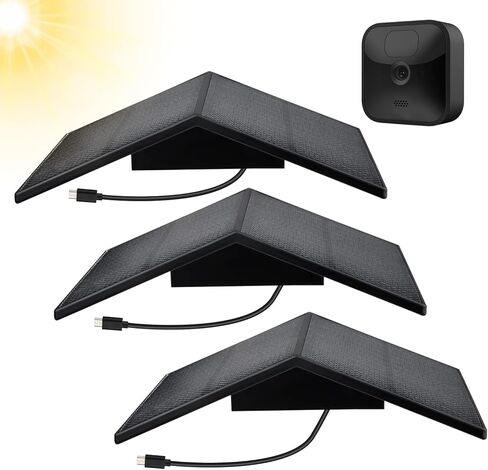 لوحة شمسية متوافقة مع كاميرا Blink Outdoor (الجيل الثالث) Blink XT XT2، بطارية مدمجة قابلة لإعادة الشحن بقدرة 5000 مللي أمبير في الساعة، لوحة شمسية 4 وات لكاميرا الأمان الخارجية (الكاميرا غير متضمنة) in Kuwait