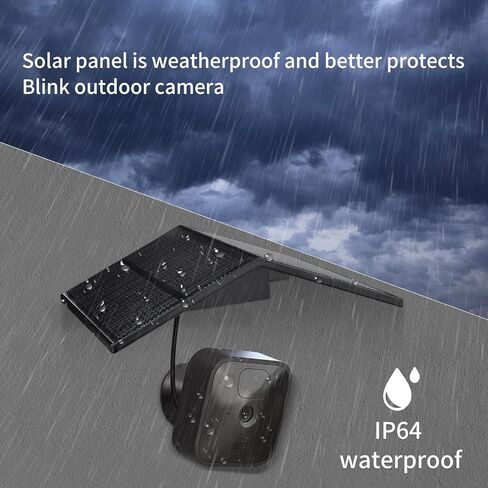 لوحة شمسية متوافقة مع كاميرا Blink Outdoor (الجيل الثالث) Blink XT XT2، بطارية مدمجة قابلة لإعادة الشحن بقدرة 5000 مللي أمبير في الساعة، لوحة شمسية 4 وات لكاميرا الأمان الخارجية (الكاميرا غير متضمنة) in Kuwait