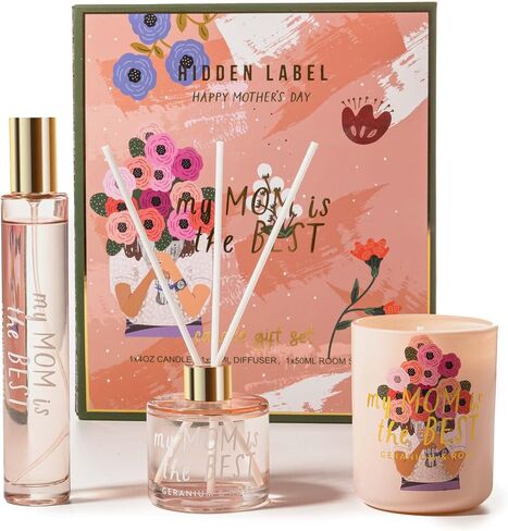 هدايا الشموع المعطرة ذات العلامة المخفية للنساء، شموع الصويا الصغيرة 4 عبوات مجموعة هدايا الشموع للأم والأخت والصديقة، هدايا مثالية لعيد ميلاد عيد الحب وعيد الأم وعيد الميلاد (مجموعة 1) in Kuwait