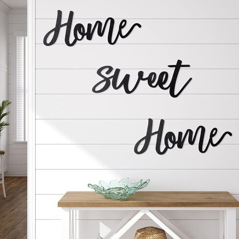 Home Sweet Home Wooden Sign Rustic Home Decor Sign Wooden Home Sign Wall Hanging Decor Home Sweet Home 3D Wall Art Sign Wood Home Decor for Home Living Room Bedroom Kitchen in Saudi Arabia