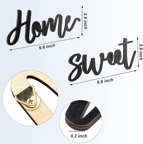 Home Sweet Home Wooden Sign Rustic Home Decor Sign Wooden Home Sign Wall Hanging Decor Home Sweet Home 3D Wall Art Sign Wood Home Decor for Home Living Room Bedroom Kitchen in Saudi Arabia
