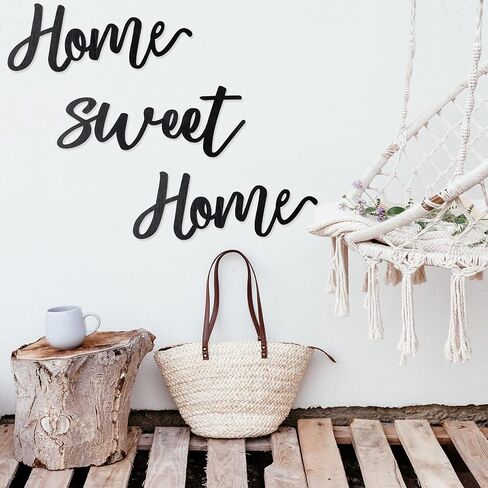 Home Sweet Home Wooden Sign Rustic Home Decor Sign Wooden Home Sign Wall Hanging Decor Home Sweet Home 3D Wall Art Sign Wood Home Decor for Home Living Room Bedroom Kitchen in Saudi Arabia