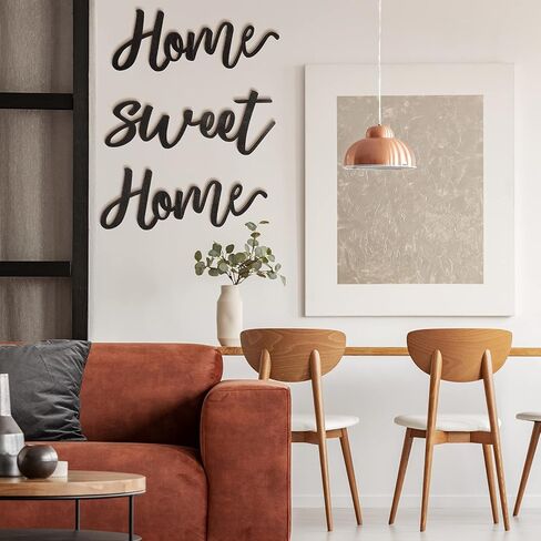 Home Sweet Home Wooden Sign Rustic Home Decor Sign Wooden Home Sign Wall Hanging Decor Home Sweet Home 3D Wall Art Sign Wood Home Decor for Home Living Room Bedroom Kitchen in Saudi Arabia