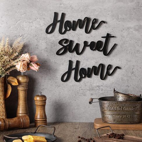 Home Sweet Home Wooden Sign Rustic Home Decor Sign Wooden Home Sign Wall Hanging Decor Home Sweet Home 3D Wall Art Sign Wood Home Decor for Home Living Room Bedroom Kitchen in Saudi Arabia