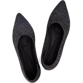 BISON SPIRIT Women's Ballet Flat Shoes Knit Dress Shoes Pointed Toe Flats Comfort Slip on Walking Flats Foldable Soft Shoes in Saudi Arabia