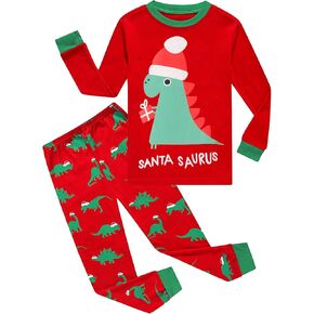 Little Boys Girls Christmas Pajamas Kids Reindeer Pjs Toddler Holiday Clothes Long Sleeve 2 Pcs Cotton Sleepwear Sets 1-7T