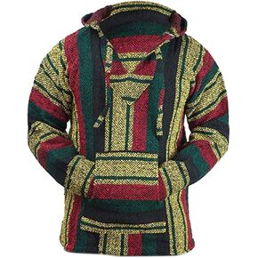 Del Mex Mexican Baja Hoodie Hippie Surf Poncho Sweater Sweatshirt Pullover Jerga in Saudi Arabia